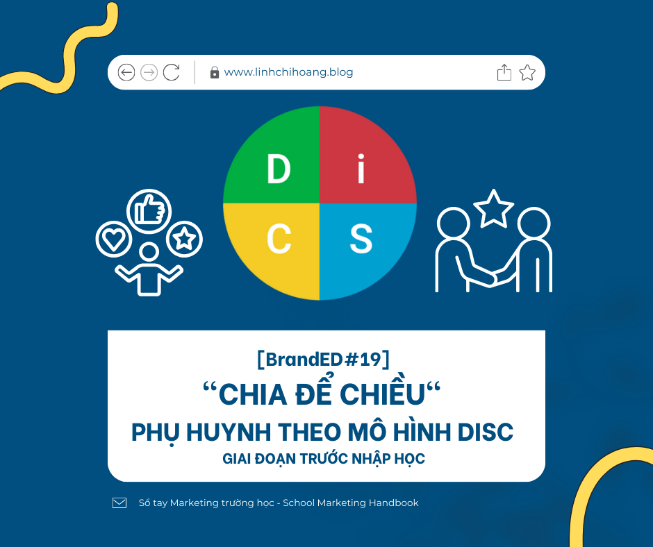 [BrandED#19] “CHIA ĐỂ CHIỀU” PHỤ HUYNH THEO MÔ HÌNH DISC – GIAI ĐOẠN TRƯỚC NHẬP&nbsp;HỌC